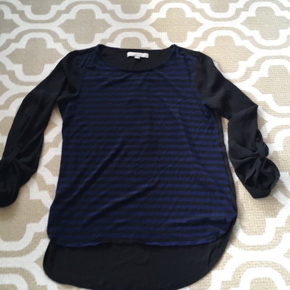 LOFT Tops - 🛍 LOFT Striped Blouse - Size M